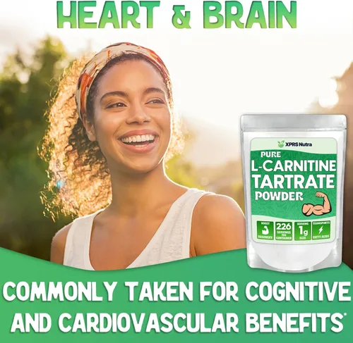 Miniatura 4 de XPRS Nutra L Carnitina L Tartrato en polvo – Tartrato de carnitina L pura de primera calidad – L-Carnitina – Polvo de carnitina L a granel vegano