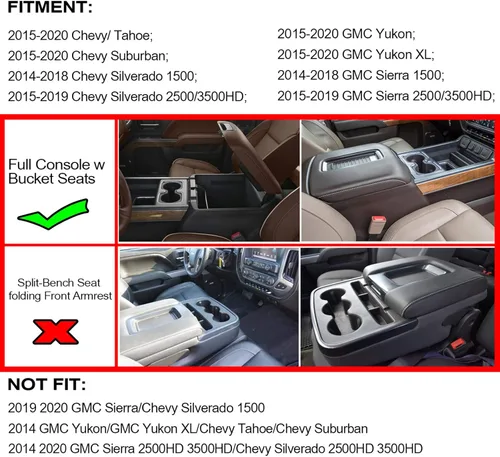 Miniatura 2 de JKCOVER Compatible con Chevy Silverado/GMC Sierra (2014 2015 2016 2017 2018) Chevy Silverado/GMC Sierra (2015-2020) Chevy Suburban/Tahoe/GMC Yukon