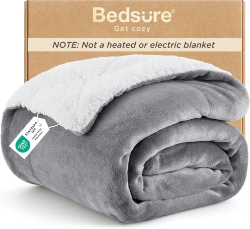 Bedsure GentleSoft - Manta de forro polar Sherpa para sofá, manta de Navidad gruesa y cálida para invierno, manta de felpa suave y esponjosa como