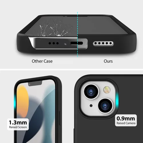 Miniatura 3 de ZUSLAB Funda de silicona real compatible con Apple iPhone 13 de 6.1 pulgadas (2021), silicona líquida antiarañazos, gel de goma, a prueba de golpes
