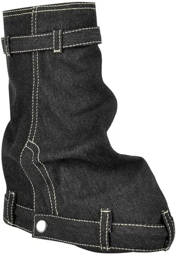 Miniatura 4 de Botas de mezclilla para mujer, con candado, plegables, hasta la rodilla, con cremallera, botas de mezclilla altas