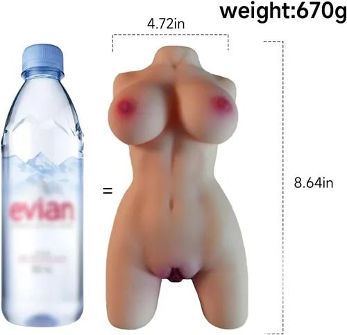 Miniatura 2 de Muñeca sexual con torso femenino portátil, masturbador masculino TPE con coño anal vaginal, muñeca adulta sexual para adultos para hombres