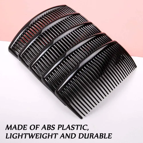 Miniatura 4 de SourceTon - Paquete de 6 peines franceses, peines laterales de plástico con 29 dientes, peines de clip para el cabello para accesorios de cabello