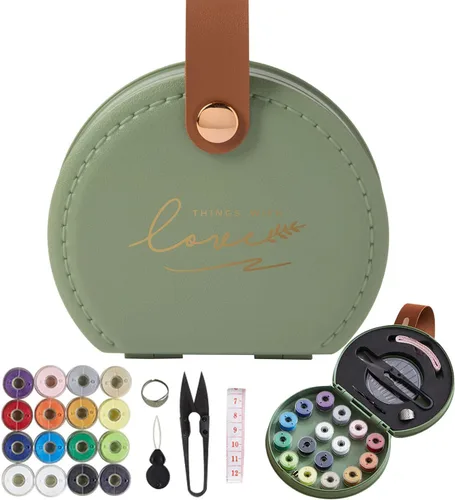 ZUNON Kit de Costura, Mini Kits de Costura de Viaje para Adultos, Kit de Proyecto de Reparación de Suministros, Aguja, Accesorios de Hilo de Costura