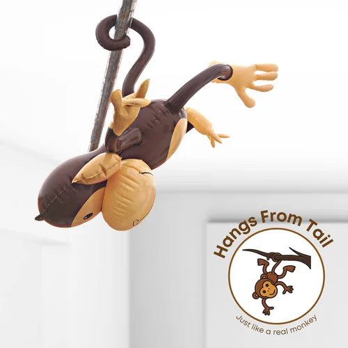 Miniatura 4 de Monos inflables (paquete de 2) monos grandes de 27 pulgadas inflables para decoración de selva, decoraciones de cumpleaños de selva, suministros