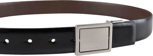 Miniatura 4 de Calvin Klein Cinturón de vestir con hebilla de placa moderna reversible dos en uno para hombre