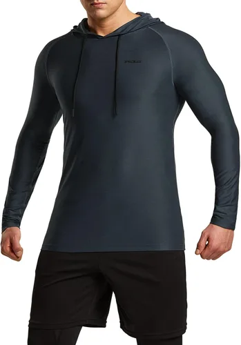Miniatura 2 de TSLA Paquete de 3 suéteres de manga larga para hombre, ajuste seco, para correr, entrenamiento, atletismo, fitness y gimnasio