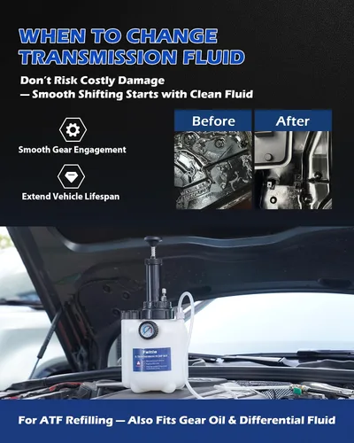 Miniatura 5 de Bomba de transferencia de fluidos de transmisión de 3L con 12 adaptadores ATF, bomba de presión de fluido automotriz para rellenar transmisión