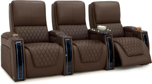 Miniatura 18 de Seatcraft Apex Zero-Gravity CoolZero - Asiento de cine en casa de cuero italiano, reposacabezas eléctrico, lumbar eléctrico, reclinable eléctrico