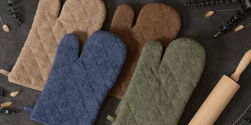 Miniatura 6 de DII Basic Terry Collection - Guante de horno acolchado 100% algodón, color marrón, 2 piezas