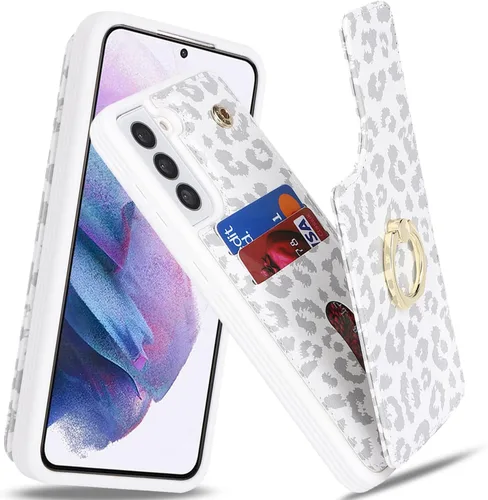 Miniatura 54 de Lipvina Funda para Samsung Galaxy A03s con tarjetero, Galaxy A03s Funda tipo cartera para mujer, tarjetero de crédito, soporte de anillo, fundas