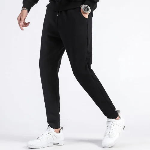 Miniatura 6 de GXAMOY Pantalones de forro polar de invierno para hombre, pantalones deportivos con forro de sherpa, pantalones deportivos gruesos y cálidos