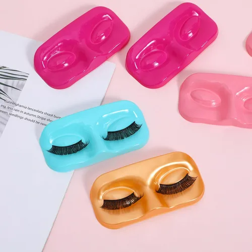 Miniatura 4 de 12 bandejas de almacenamiento de pestañas postizas, soportes de pestañas postizas, reutilizables, bandejas de pestañas compactas, organizadores