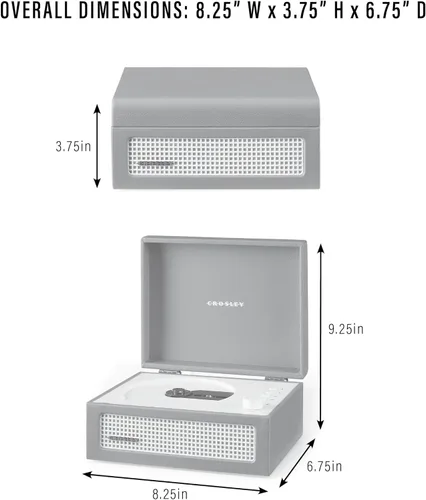 Miniatura 16 de Crosley CR3517A-AM Voyager - Reproductor de CD portátil retro con altavoces estéreo Bluetooth y radio FM, Amythest