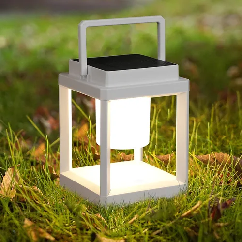 Miniatura 9 de DAKAFUL Lámpara de mesa para exteriores, lámparas LED para mesita de noche, faroles solares colgantes al aire libre para patio, impermeable, lámpara