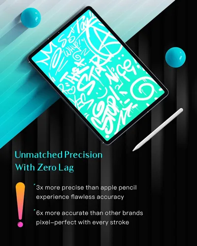 Miniatura 4 de Yebos Lápiz Stylus para Apple iPad 2018-2025, Compatible con Pencil, Duración de Batería 3X, Carga Rápida USB-C, Inclinación y Rechazo de Palma