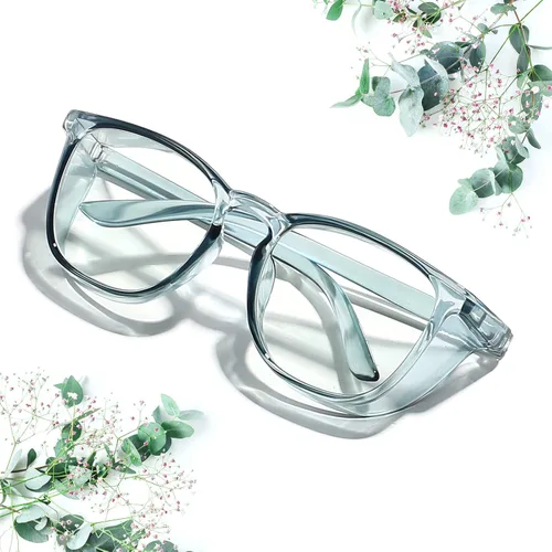 Miniatura 22 de Elegantes gafas de seguridad para mujeres y niñas, gafas anti-vaho, gafas protectoras, gafas transparentes Azul + rosa