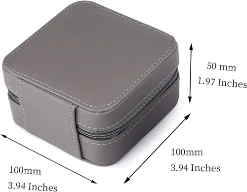 Miniatura 5 de Duomiila - Caja de joyería pequeña, mini organizador de viaje portátil, para anillos, aretes, collares. Un regalo para niñas y mujeres