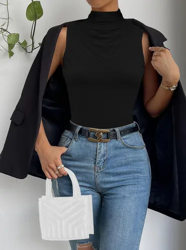 Miniatura 2 de LilyCoco Camisetas sin mangas a rayas para mujer, camisetas clásicas de ajuste holgado