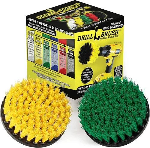 Accesorios de baño - Juego de cepillos de baño y cocina Power Scrubber - Suministros de limpieza - Cepillo de taladro - Alfombra de baño - Limpiador