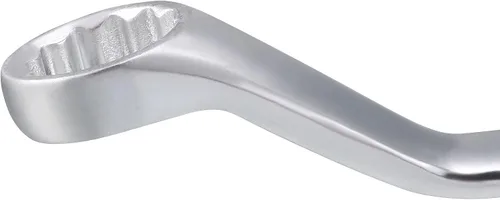 Miniatura 5 de uxcell Llave de extremo de caja doble con compensación de 22 mm x 24 mm, 12 puntos, cromada, acero Cr-V