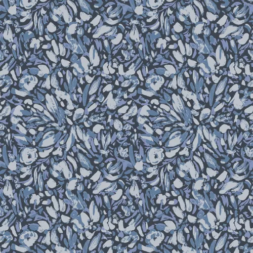 Tempaper x She She Flamboyan - Papel tapiz extraíble, color azul, 20.5 x 16.5 pies, fabricado en los Estados Unidos, floración