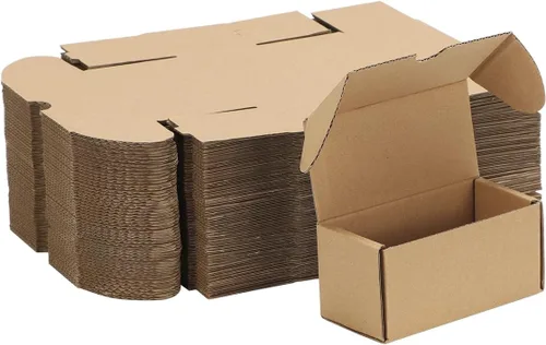 Miniatura 55 de MEBRUDY Cajas de envío de 4 x 4 x 2 pulgadas, paquete de 100 unidades, pequeñas cajas de cartón corrugado para enviar por correo, embalaje de Marrón