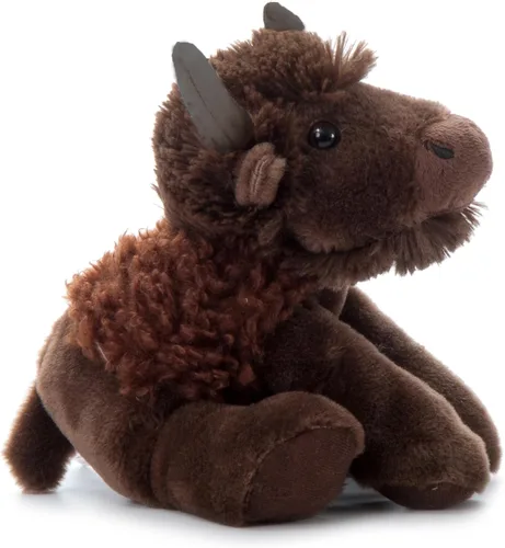 Miniatura 3 de The Petting Zoo Peluche de bisonte disquete, regalos para niños, animales salvajes de la vida silvestre, juguete de peluche de bisonte de 9 pulgadas