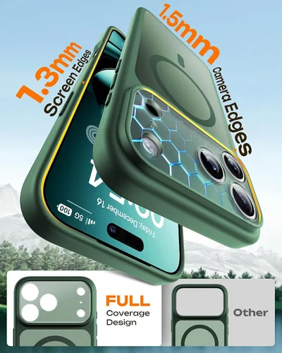 Miniatura 508 de TOCOL Funda para iPhone 11, compatible con Magsafe, protección completa de cámara, imanes integrados, protección contra caídas, funda translúcida