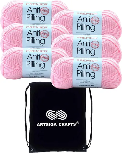 Miniatura 16 de Premier Yarns Anti-Pilling Everyday DK Solids Mist 1107-24 (6 madejas, el mismo lote de tinte) DK Light Worsted #3 Hilo acrílico antibolitas