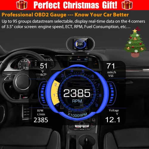 Miniatura 2 de KW208+KW206 OBD2 Guage HUD