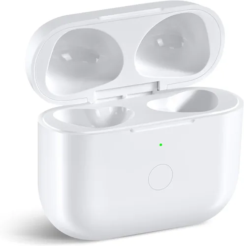 Funda de carga inalámbrica compatible con AirPod de 4ª generación, funda Air Pod 4 de repuesto con botón de sincronización de emparejamiento Blanco