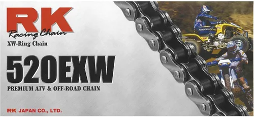 Miniatura 4 de RK Racing Chain 520EXW-66 (Serie 520) Cadena de acero de 66 eslabones de rendimiento extremo para todoterreno y ATV con anillo XW y eslabón