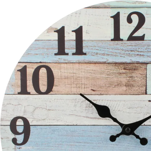 Miniatura 4 de Stonebriar - Reloj de pared de madera rústica, funciona con pilas, decoración de pared clásica de granja para la cocina, sala, dormitorio u oficina
