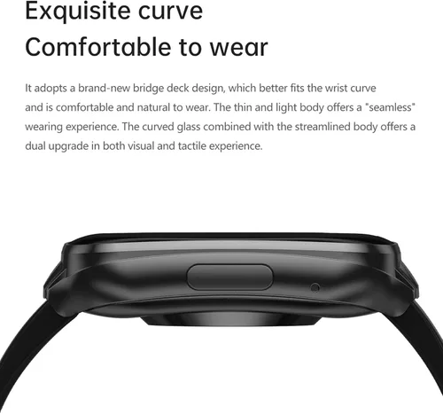 Miniatura 7 de Reloj inteligente para hombres y mujeres, pantalla táctil HD de 1.83 pulgadas, rastreador de actividad física con llamadas y mensajes Bluetooth