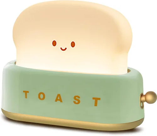 Miniatura 10 de QANYI Lámpara Reloj Temporizador Pequeña Tostadora, Linda Luz Nocturna con Herramienta de Gestión del Tiempo y Reloj de Mesa con Alarma