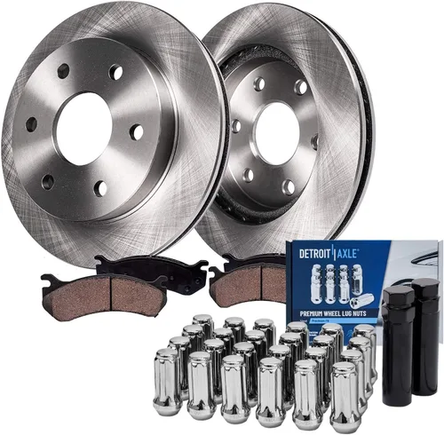 Miniatura 16 de Detroit Axle - Kit de frenos delanteros para Honda Civic 1999-2005 EL 2010-14 Insight Rotores de freno de disco Pastillas de freno de cerámica 1999