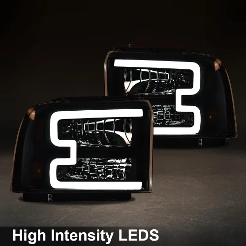 Miniatura 2 de PIT66 Conjunto de faros delanteros LED compatible con Ford F250 F350 F450 F550 Super Duty 2005-2007 / Excursion 2005