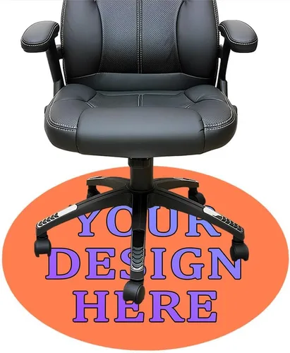 Miniatura 13 de Tapete redondo personalizado para silla de escritorio de oficina, diseño de tu propio logotipo de foto, texto, alfombrillas circulares