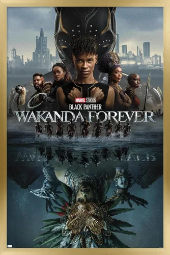 Miniatura 15 de Marvel Black Panther: Wakanda Forever - Póster de pared de una hoja, 22.4 pulgadas de largo x 14.7 pulgadas de ancho, versión enmarcada de madera