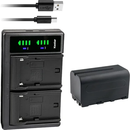 Miniatura 10 de Kastar Paquete de 3 baterías NP-F750/NP-F770 y cargador USB LTD2 compatible con luz LED Godox ML30 ML30Bi, luz LED ML60 ML60Bi, luz de anillo