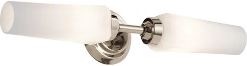 Miniatura 10 de Kichler Truby™ - Aplique de pared de 11.5 pulgadas con cristal de ópalo grabado satinado en níquel pulido