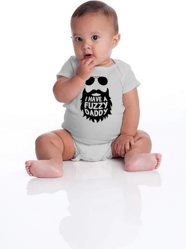 Miniatura 4 de I Have a Fuzzy Daddy - Divertido body esencial para bebé, ropa para niña recién nacida, trajes de bebé niño