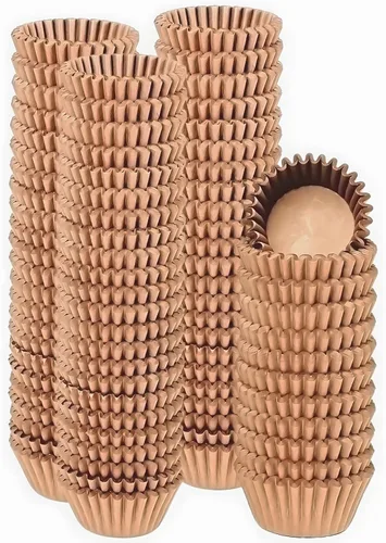Miniatura 16 de qiqee 300 unidades de forros para magdalenas jumbo naturales forros para muffins de tamaño jumbo tazas para hornear de papel de tamaño jumbo sin
