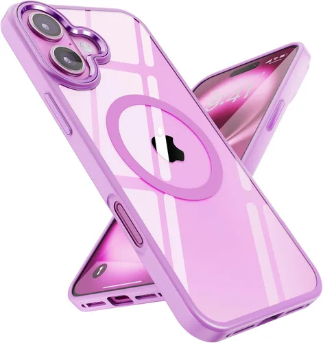 Miniatura 46 de SUCGLES Funda para iPhone 13 Pro Max con MagSafe, imán ultra fuerte N56, protección contra caídas de 12 pies, antiamarilleo, funda magnética