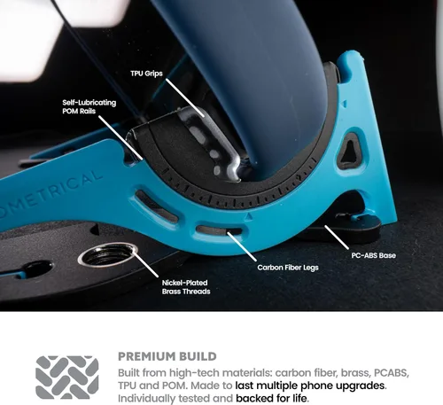 Miniatura 5 de GEOMETRICAL Trípode de bolsillo PROv2 - Soporte tamaño tarjeta, para iPhone, kit universal azul alienígena