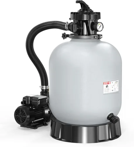 Miniatura 11 de VINGLI - Tanque de filtro de piscina de arena de 10 pulgadas con una bomba de piscina de 1/3 HP de 115 V y bolas de filtro de piscina, bomba