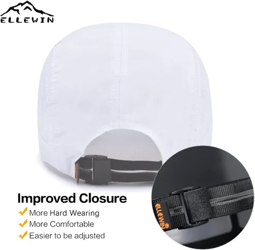 Miniatura 5 de ELLEWIN Gorra de béisbol unisex UPF 50 sin estructura, con pico grande y plegable