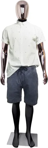 Miniatura 11 de Maniquí masculino de cuerpo completo, modelo ajustable de 73 pulgadas, sin cara, de plástico desmontable, soporte de maniquí con base de metal