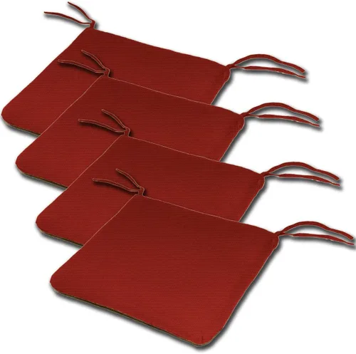 Miniatura 5 de Comfort Classics Sunbrella - Juego de 4 cojines de asiento estilo borde de cuchillo para interiores y exteriores, 20 pulgadas de ancho x 19 pulgadas